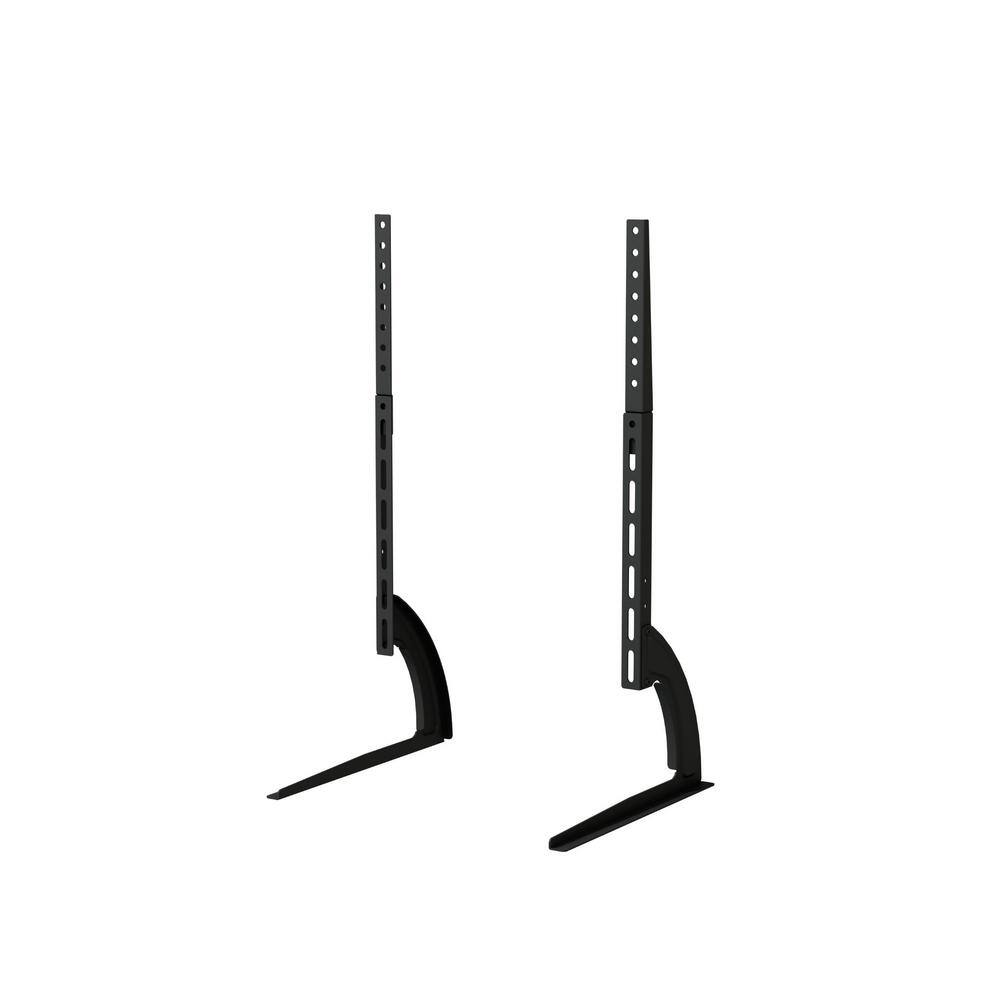 Adjustable Matte Black Metal Tabletop TV Stand for 13-70 Inch Screens