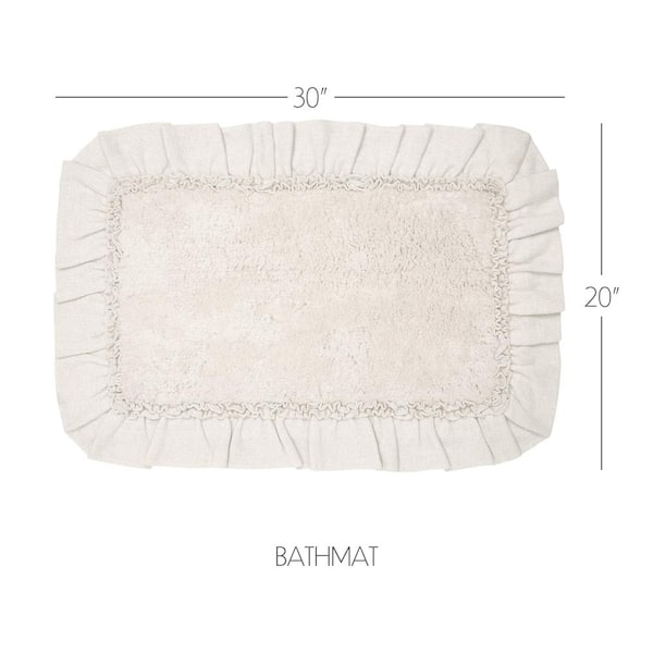 VHC Brands Burlap 27 in. x 48 in. Natural Tan Bathmat 80275 - The Home Depot