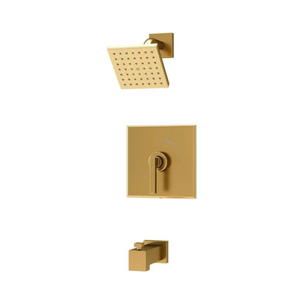 Symmons Duro HydroMersionTub and Shower Faucet Trim Kit with Single Handle Single Spray - 1.5 GPM (Valve Not Included)