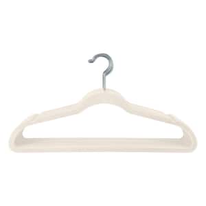 10-Pack Super Slim Velvet Huggable Hangers in Ivory