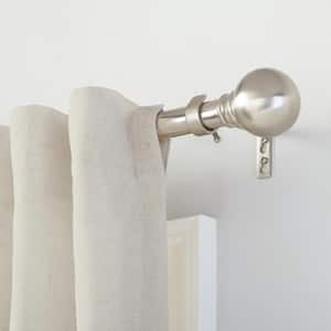 Mix and Match Ball 1 in. Curtain Rod Finial in Brushed Nickel (2-Pack)