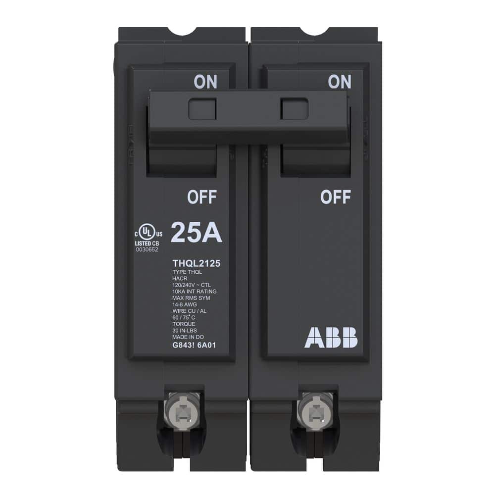 ABB 25 Amp 1 in. Double-Pole Circuit Breaker (THQL2125A) THQL2125A
