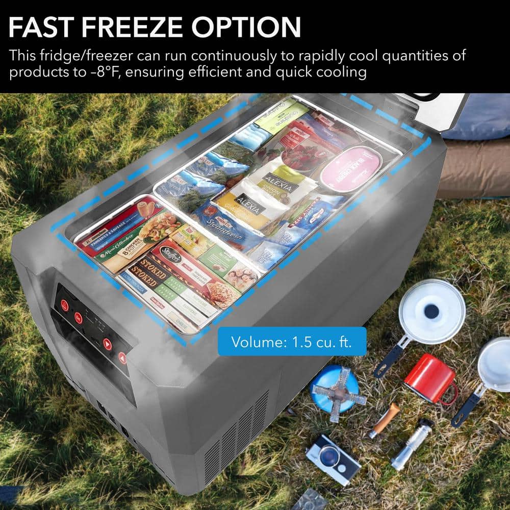 Gray 34 Quart Electric Portable Freezer Refrigerator
