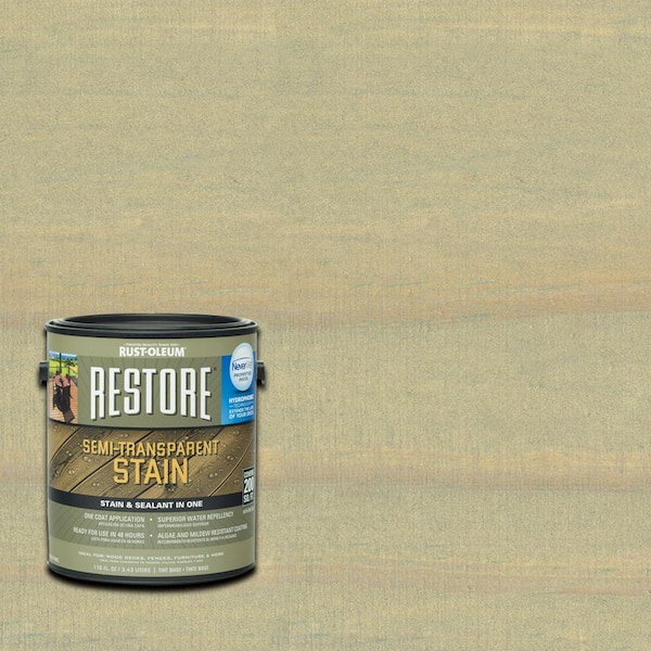 Rust-Oleum Restore 1 gal. Semi-Transparent Stain Driftwood with NeverWet