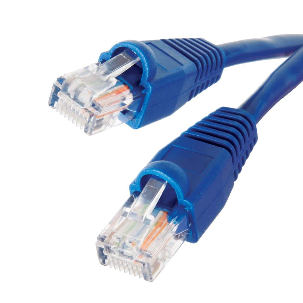 Ethernet Patch Cord Blue Cable E201403 14ft Lot Of 4 Category 5e NEW Cat5e 
