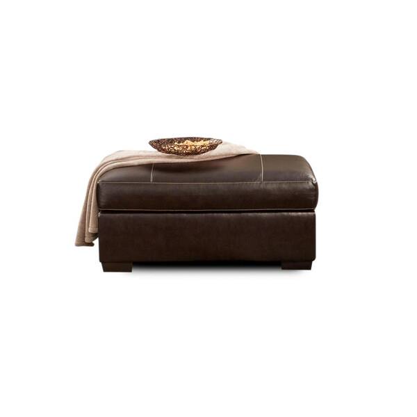 Chelsea Home Furniture Gardner Austin Chocolate Cocktail Ottoman