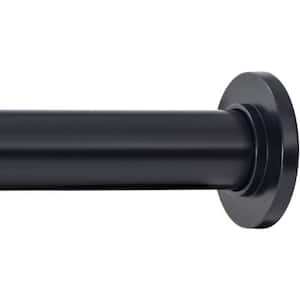 Tension Curtain Rod - Spring Tension Rod for Windows or Shower, 24 to 36 In.. Black