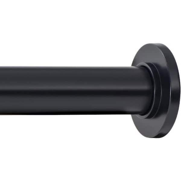 Dyiom Tension Curtain Rod - Spring Tension Rod for Windows or Shower, 24 to 36 In.. Black