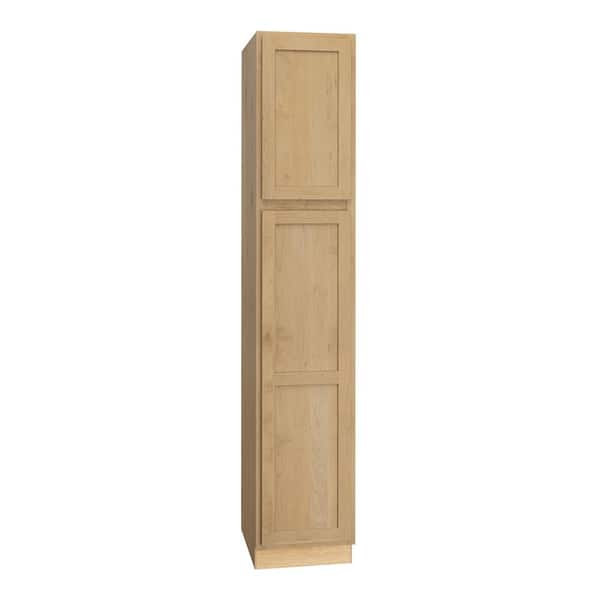 Quick Ship Cottage 18 in. W x 24 in. D x 96 in. H Assembled Plywood Pantry Kitchen Cabinet in Canopy Partial Overlay
