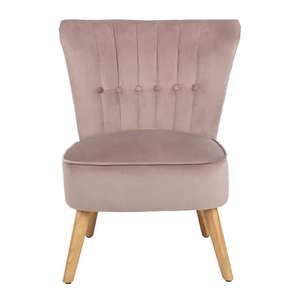 SAFAVIEH June Mauve/Natural Upholstered Side Chair