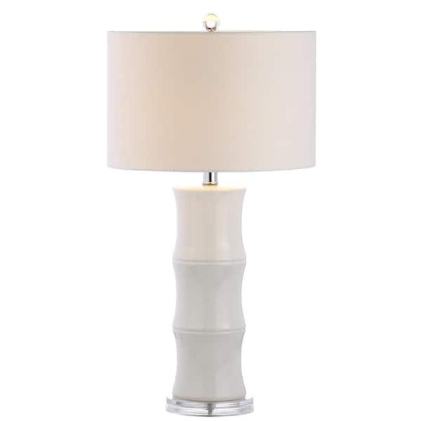 Tiki 26.5 in. White Ceramic Table Lamp