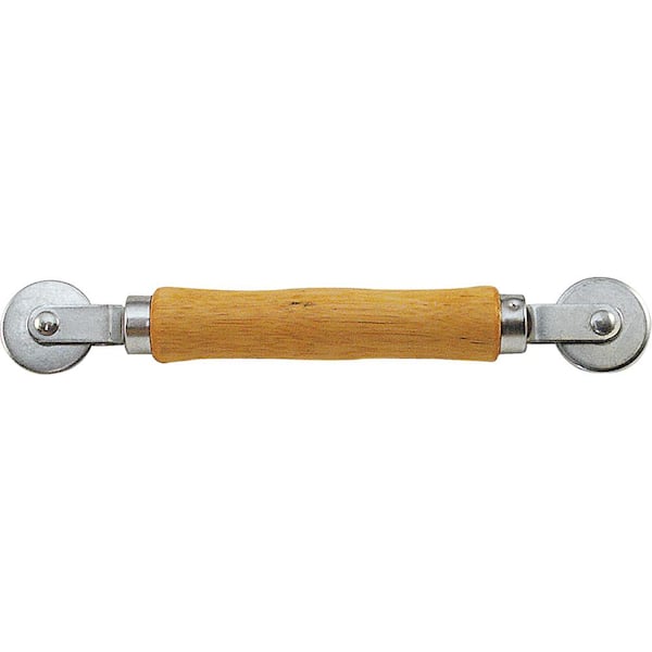 Prime-Line Screen Rolling Tool with Wood Handle and Steel Wheels for 0.115 in. - 0.165 in. Spline