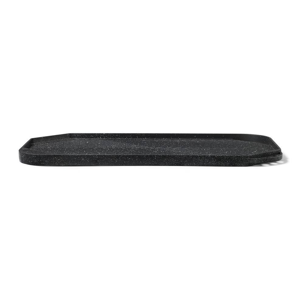 Black Aluminum Non-Stick Reversible Grill Griddle
