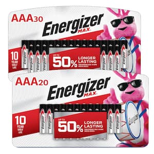MAX AAA (30-Pack) and AAA (20-Pack) Battery Bundle