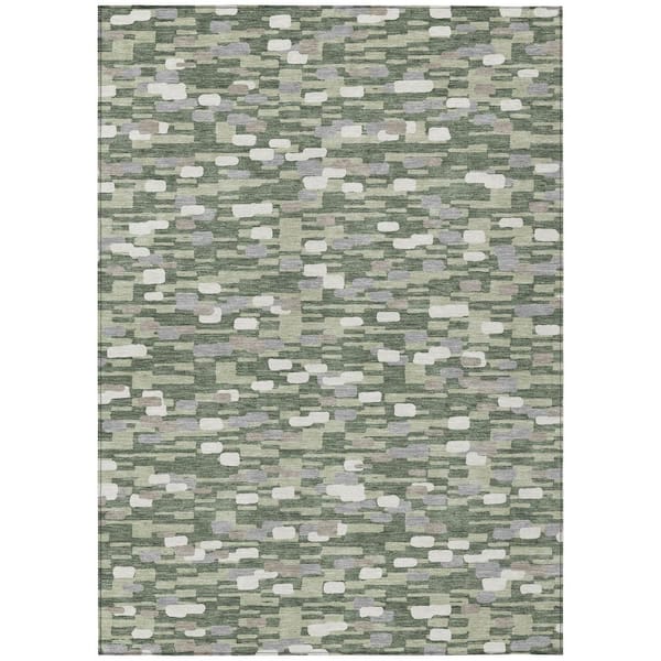 Chantille Machine Washable Indoor/Outdoor Abstract ACN2904 Basil 10 ft. x 14 ft. Area Rug
