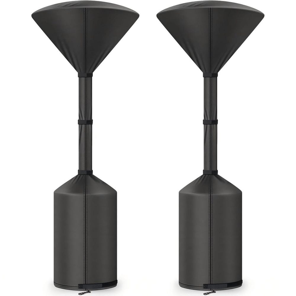 89 in. H x 33 in. D Waterproof Patio Heater Covers with Robust Zipper, Black (2-Pack) price history on PriceWatchPro