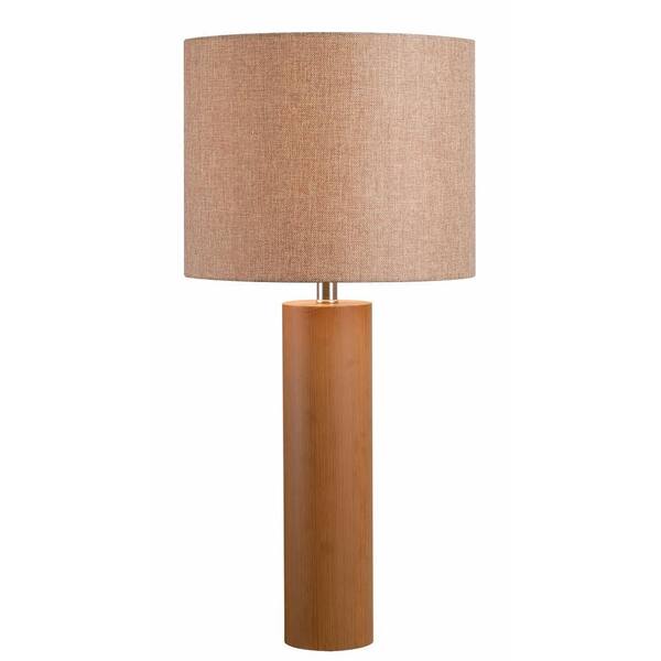 Kenroy Home Cedro 30 in. Light Wood Grain Table Lamp