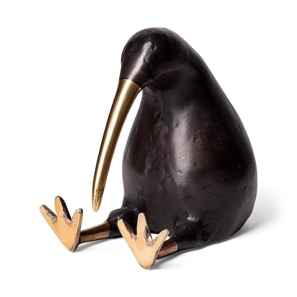 lavendura2　鳥と柿　置物　銅製 Mercana Dodo 7 in. L x 4 in. W Black Cast Aluminum Mauritian Bird