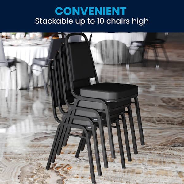 Carnegy Avenue Hercules Vinyl Trapezoidal Back Stacking Ergonomic