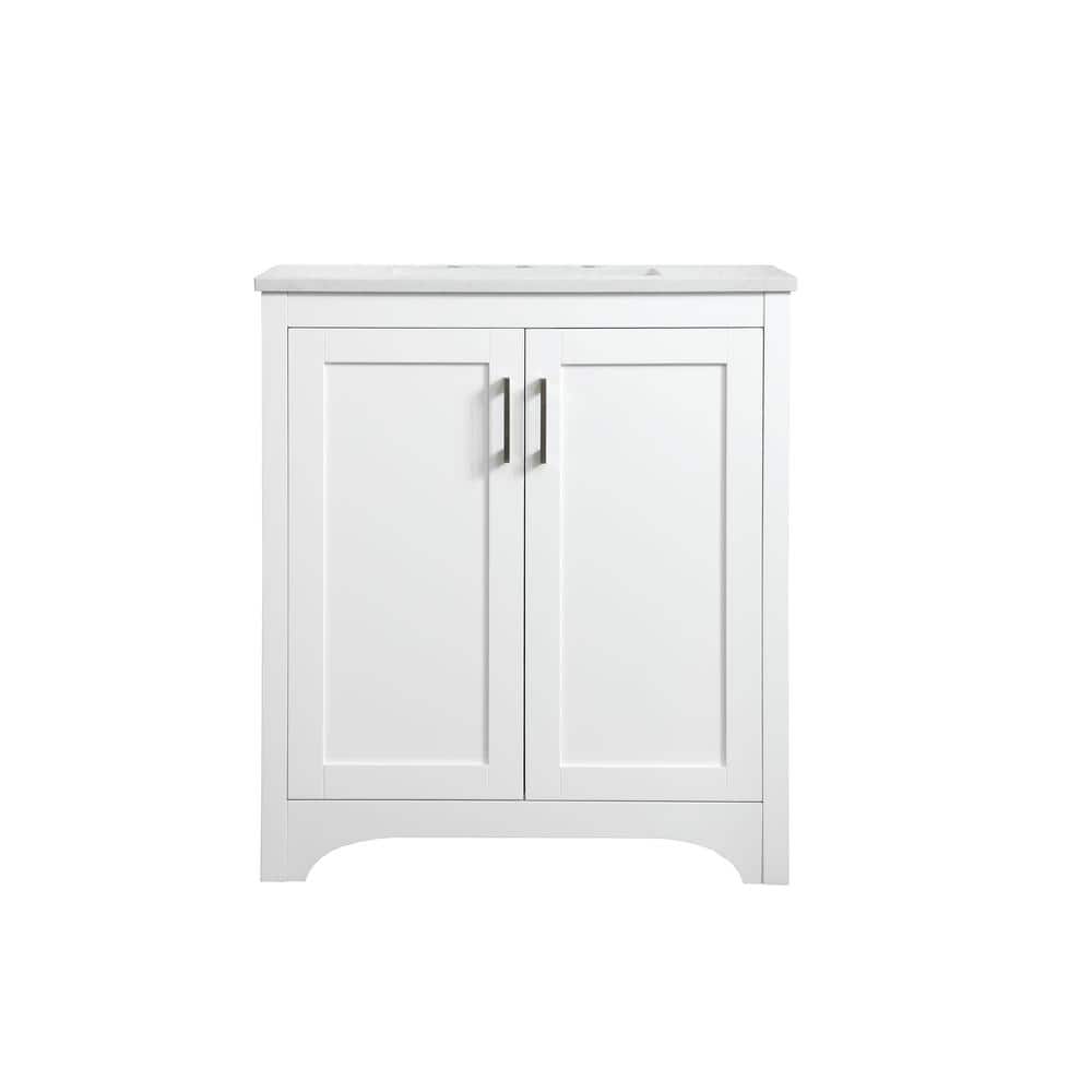 Simply Living 30 in. W x 19 in. D x 34 in. H Bath Vanity in White with Cala