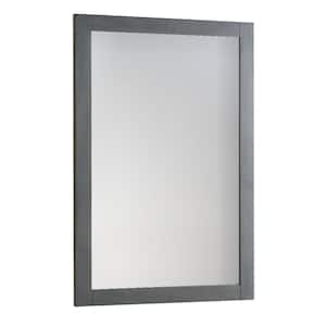 Bradford 20 in. W x 30 in. H Framed Rectangular Bathroom Vanity Mirror in Gray