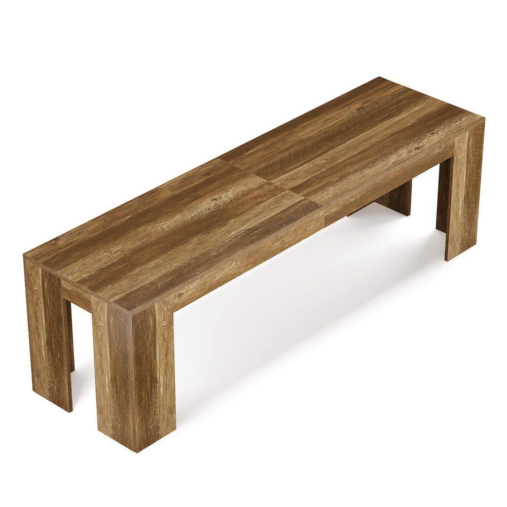 Roesler 86 in. Extra Long Engineered Wood Sled Rectangle Dining Table Large Dining Table for 8-10