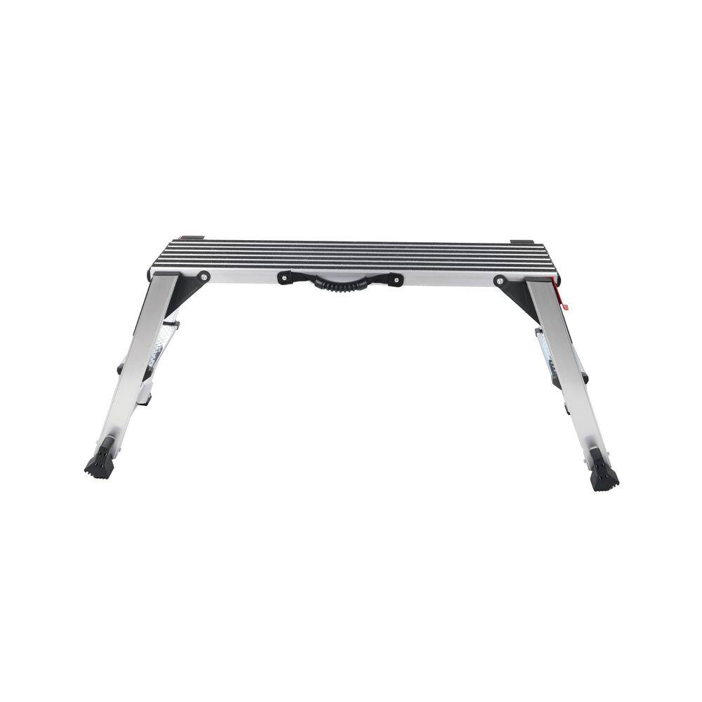 37.8 in. W x 12 in. D Silver Aluminum Workbench Table Stool Ladder with Non-Slip Feet for Working, Cleaning, Painting price history on PriceWatchPro