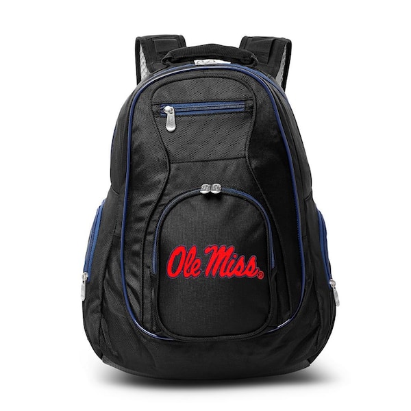 Denco NCAA Mississippi Ole Miss 19 in. Black Trim Color Laptop Backpack ...