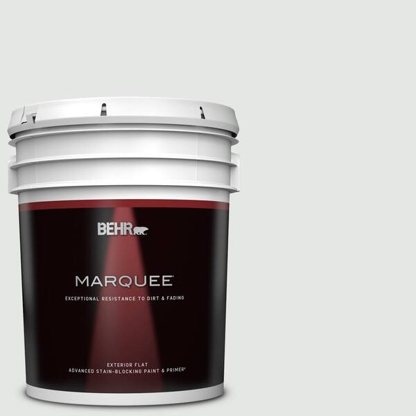 BEHR MARQUEE 5 gal. #PPU26-13 Silent White Flat Exterior Paint & Primer
