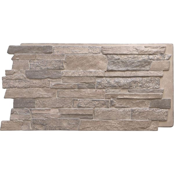 Ekena Millwork Acadia Ledge 49 in. x 1 1/4 in. Polermo Stacked Stone ...