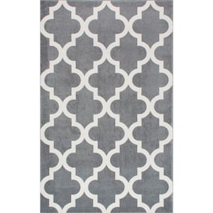 Ivy Moroccan Trellis Gray 4 ft. x 6 ft. Area Rug