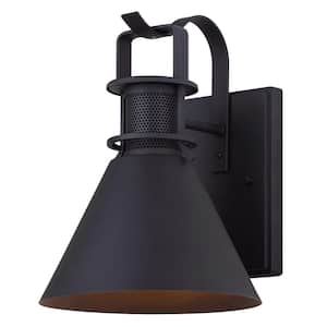 Avery Matte Black Outdoor Hardwired Wall Sconce with No Bulb Included