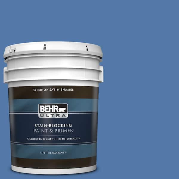 BEHR ULTRA 5 gal. Home Decorators Collection #HDC-FL13-6 Baltic Blue Satin Enamel Exterior Paint & Primer