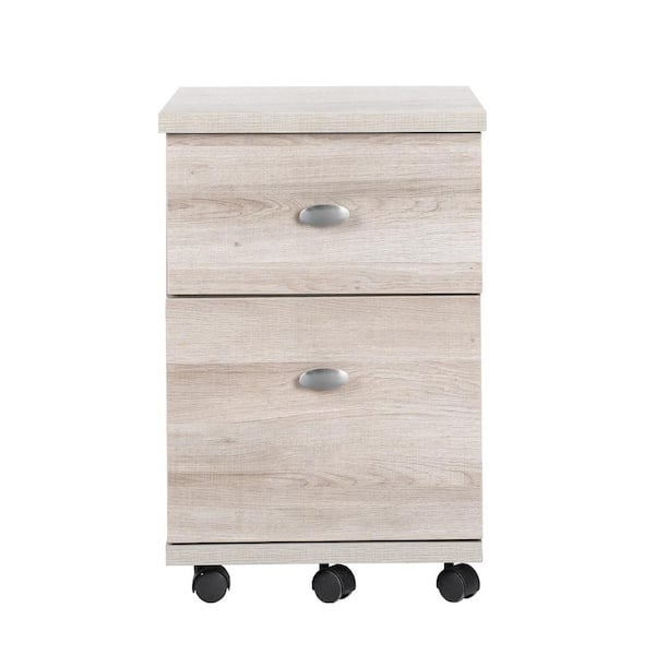 Aoibox Multifunctional 2-Drawer Gray 24 in H x 16 in W x 18 in D Wood Vertical File Cabinet