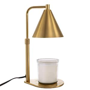 8 in. Adjustable Gold Task and Reading Lamp with Conical Shade - Modern Bedside Wax Melting Lamp for Bedroom or Office