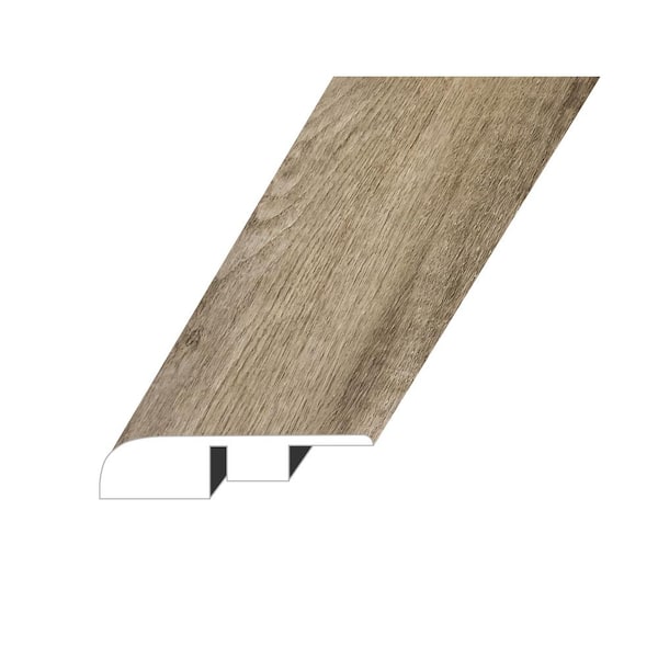 null Paragon District Grey 0.6 in. Thick x 1.4 in. W x 94.5 in. L SPC Vinyl End Cap Molding
