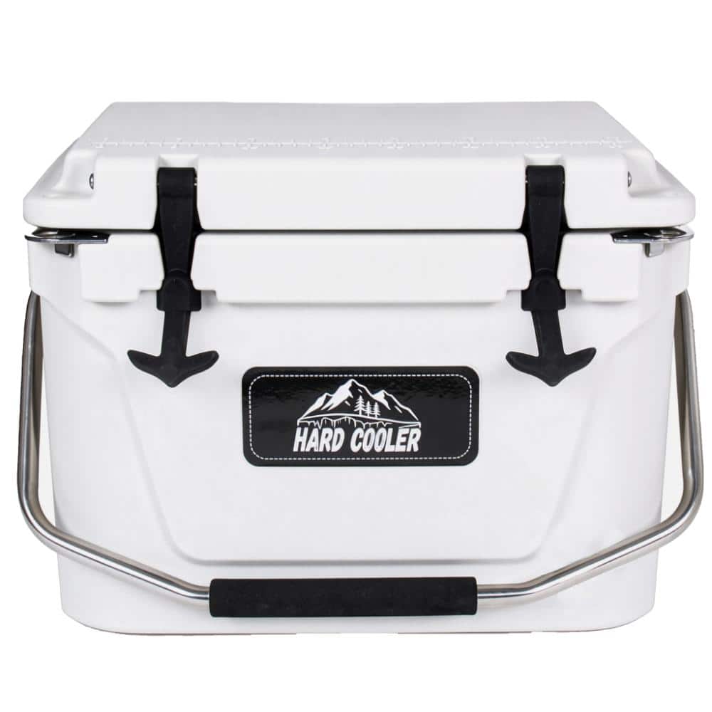 20QT White Hard Cooler, Portable Ice Chest with 5-Day Ice