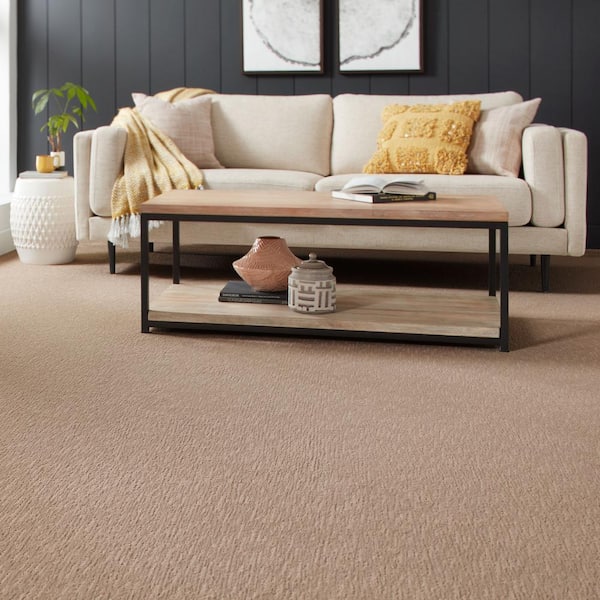 Enchantment  - New Fawn - Beige 32 oz. Triexta Pattern Installed Carpet