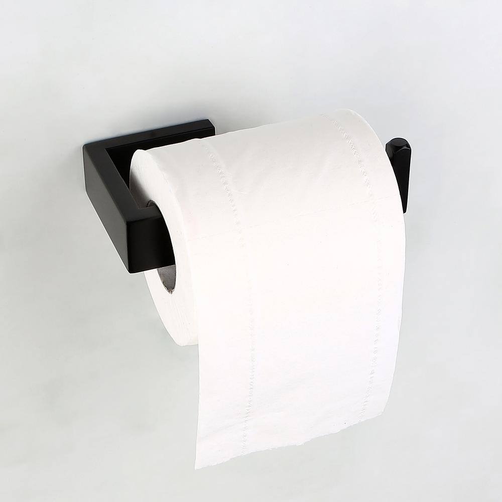 Matte Black 4-Piece Stainless Steel Bathroom Hardware Set