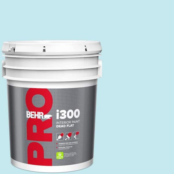 BEHR PRO 5 gal. #P480-1 Niagara Mist Dead Flat Interior Paint
