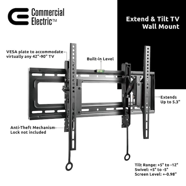 Commercial Electric Extend and Tilting TV Wall Mount for 42 in. to