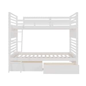 Camaflexi Panel White Full over Full Bunk Bed with Twin Trundle C1623 ...