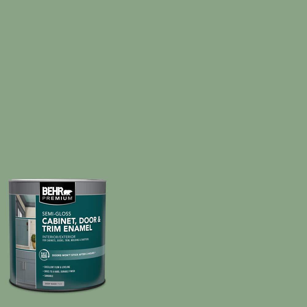 BEHR PREMIUM 1 qt. #S400-5 Gallery Green Semi-Gloss Enamel