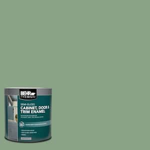 1 qt. #S400-5 Gallery Green Semi-Gloss Enamel Interior/Exterior Cabinet, Door & Trim Paint