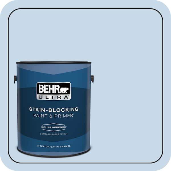 BEHR ULTRA 1 gal. #MQ3-24 Celestial Light Extra Durable Satin Enamel Interior Paint & Primer