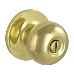 Jeffir Bright Brass Privacy Bed/Bath Door Knob