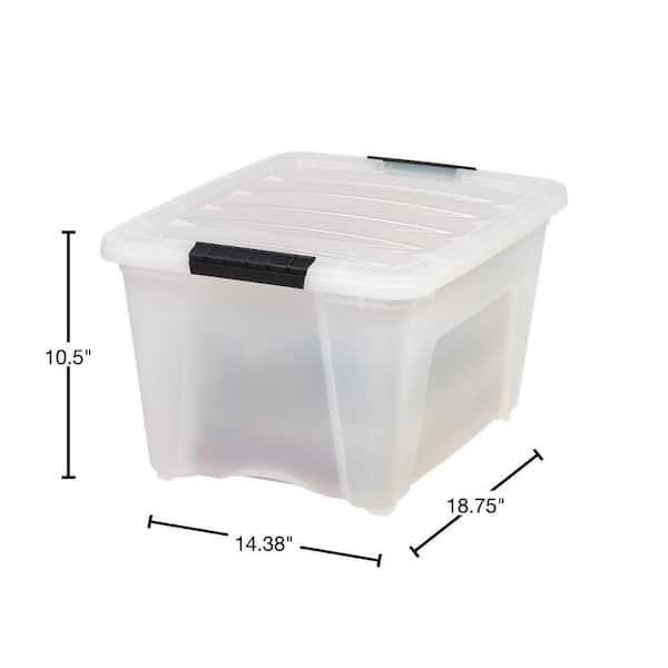 Iris Stack & Pull Box, Clear, 12 qt