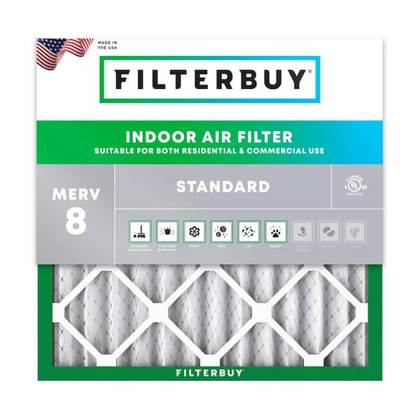 16 in. x 16 in. x 2 in. MERV 8 (FPR 5) Dust Defense Pleated HVAC AC Furnace Air Filters Replacement (1-Pack)