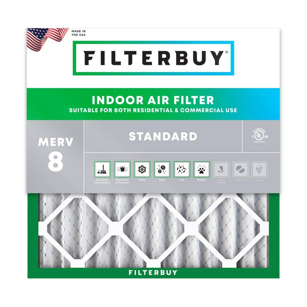 20 in. x 20 in. x 2 in. MERV 8 (FPR 5) Dust Defense Pleated HVAC AC Furnace Air Filters Replacement (1-Pack) price history on PriceWatchPro