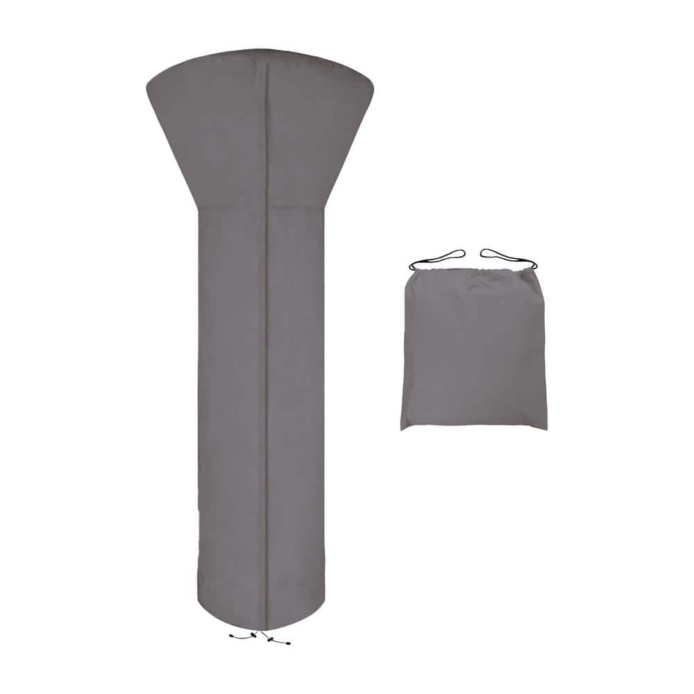 Waterproof 89 in. x 33 in. x 19 in. Gray Fabric Patio Heater Cover with Zipper and Storage Bag price history on PriceWatchPro